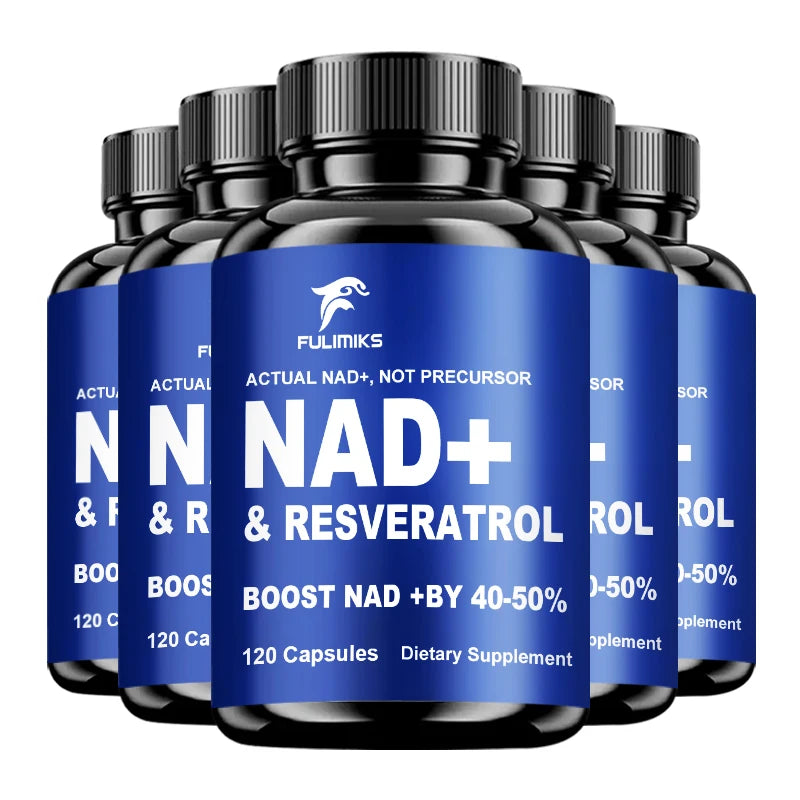 Daily NAD+ Resveratrol Dietary Supplement, with TMG & Vitamin, Support Skin, Heart Health, Immune, Sleep System for Men & Wmen