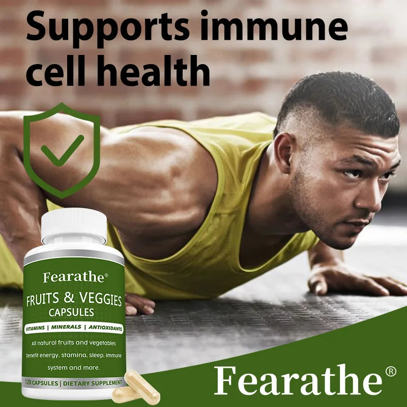 Whole Food Vitamin Mineral Supplement, Fruit Vegetable Extract, Support Digestion, Mental Clarity, Immunity & Full Body Health