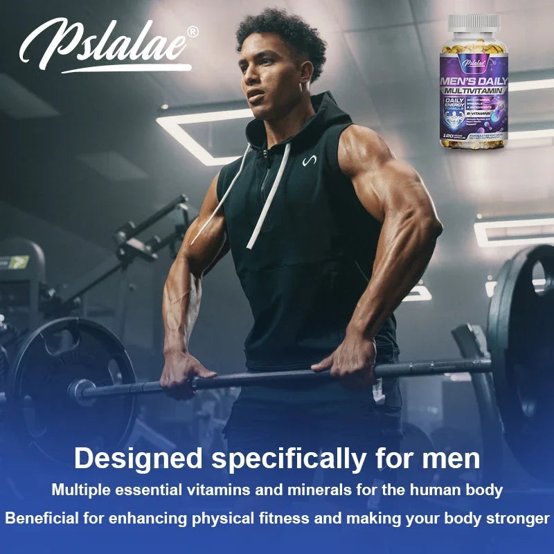 Men's Daily Multivitamin Supplement - Provides Cognitive Brain Health, Energy and Stamina, and Muscle Mass