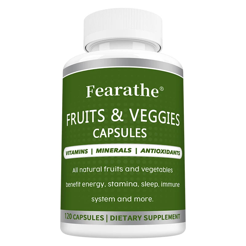 Whole Food Vitamin Mineral Supplement, Fruit Vegetable Extract, Support Digestion, Mental Clarity, Immunity & Full Body Health