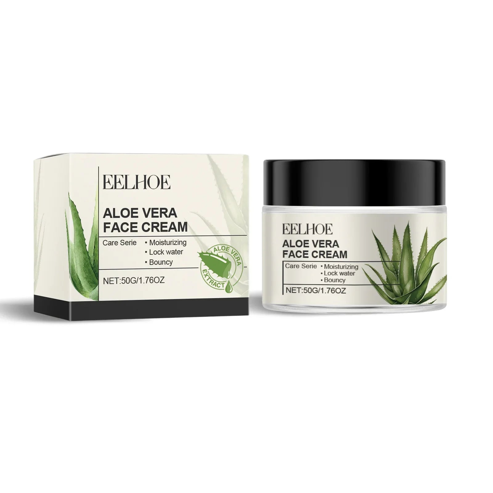 Eelhoe Aloe Vera Skin Care Series Fade Fine Lines Light Weight Improving Elasticity Nourishing Hydrating Facial Moisturizing Set