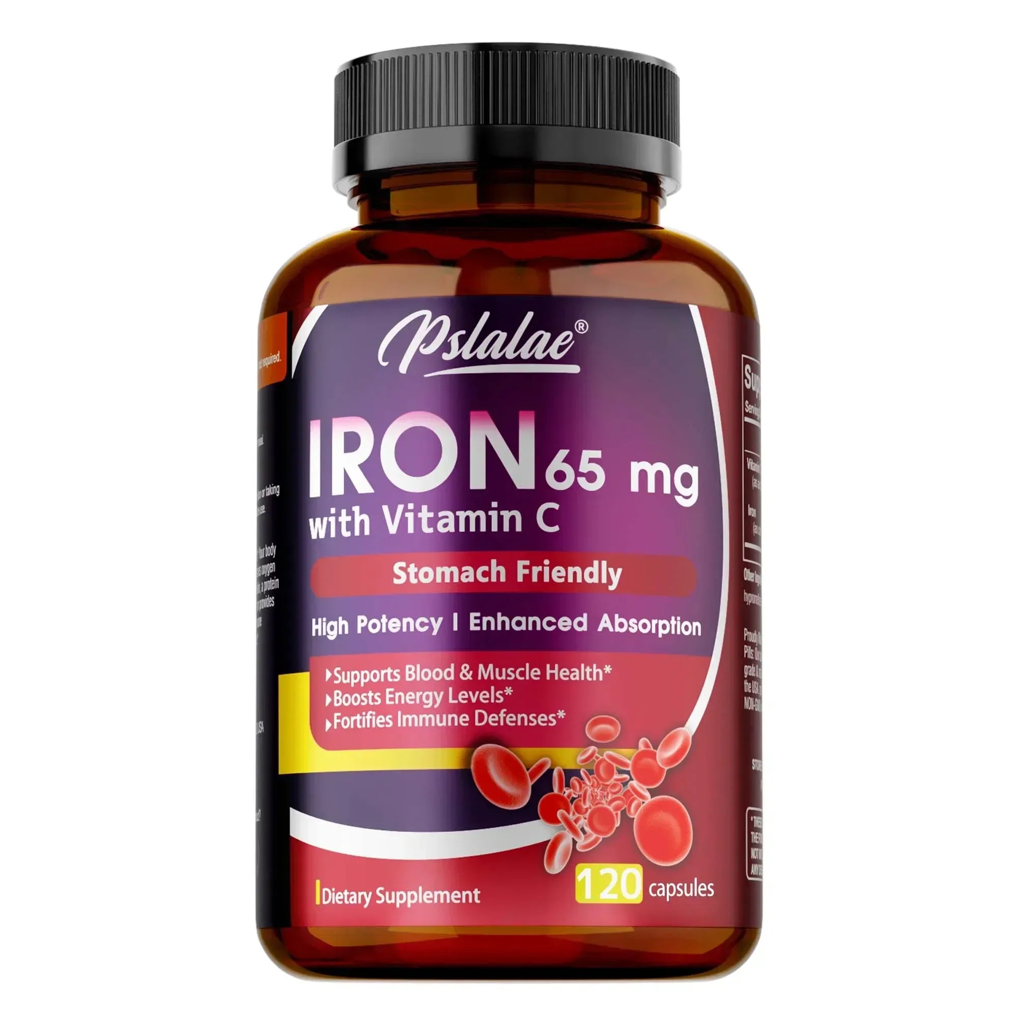 Iron Supplement - Reduce Anemia, Fight Fatigue, Promotes Red Blood Cells, Supports Brain and Heart Health, Improve Energy Levels