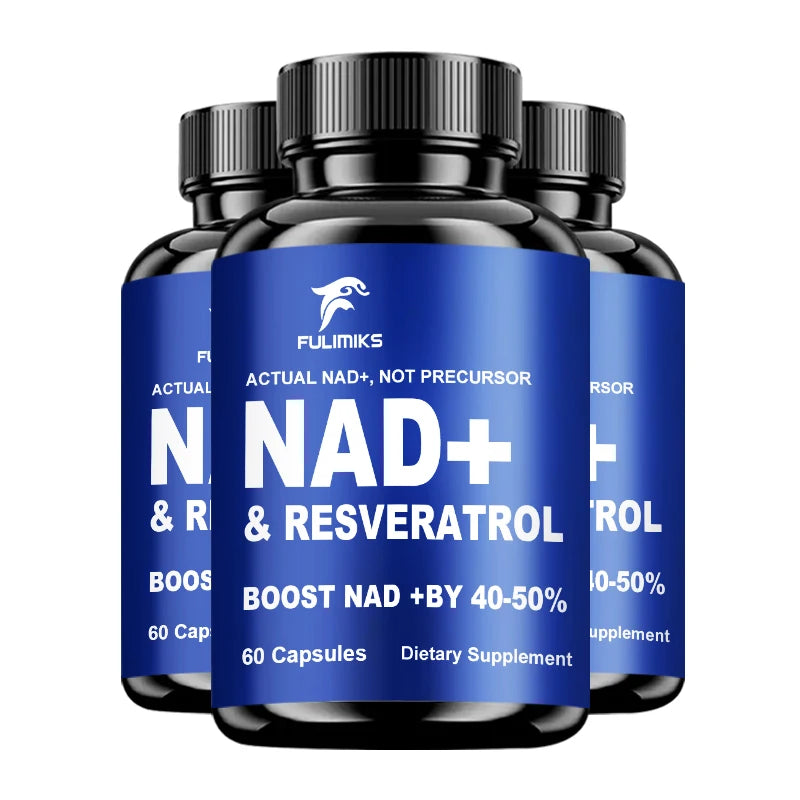 Daily NAD+ Resveratrol Dietary Supplement, with TMG & Vitamin, Support Skin, Heart Health, Immune, Sleep System for Men & Wmen