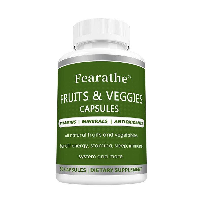 Whole Food Vitamin Mineral Supplement, Fruit Vegetable Extract, Support Digestion, Mental Clarity, Immunity & Full Body Health