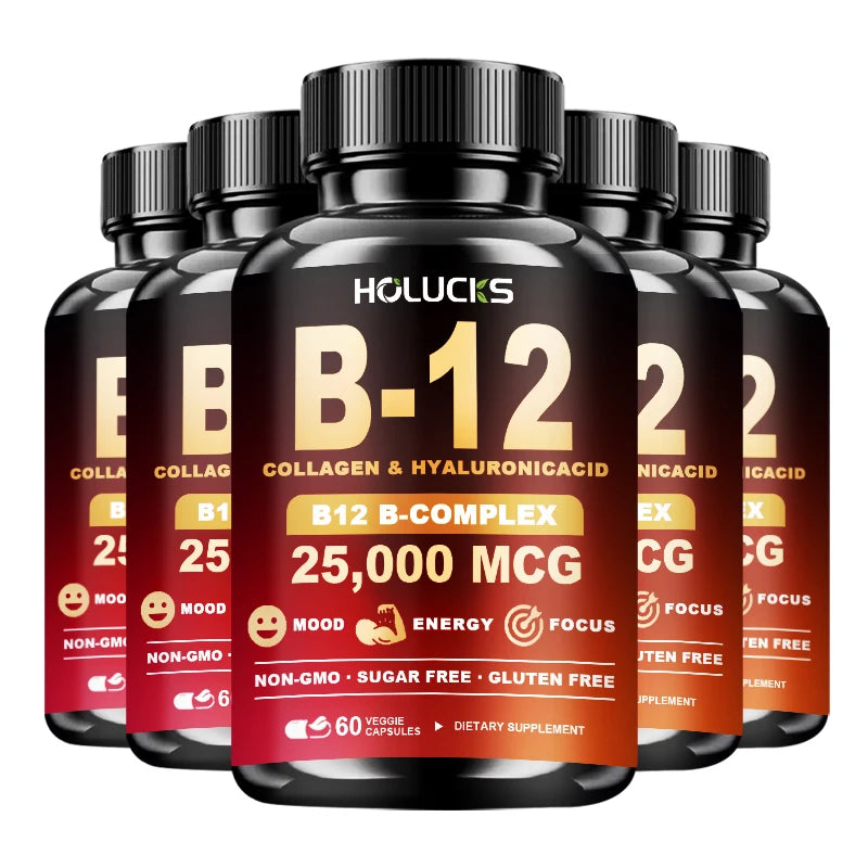 Advanced Vitamin B12 Supplement, with MSM, Marine Collagen, for Brain Vitality, Beautify Skin, Nervous System & Bone Health