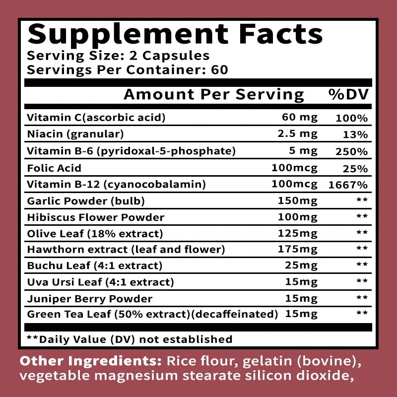 Blood Pressure Supplement - Maintaining Blood Pressure Balance, Supports Cardiovascular Health, and Promoting Blood Circulation