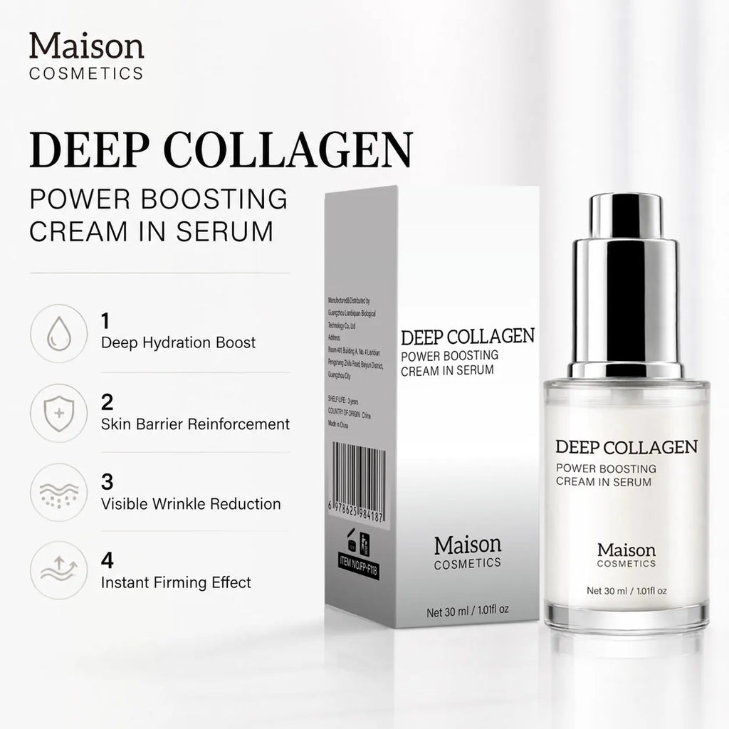 Deep Collagen Serum, Women Serum for Smoothing Fine Lines, Moisture & Firming Skin Care, Korean Skincare Serum, 30ml