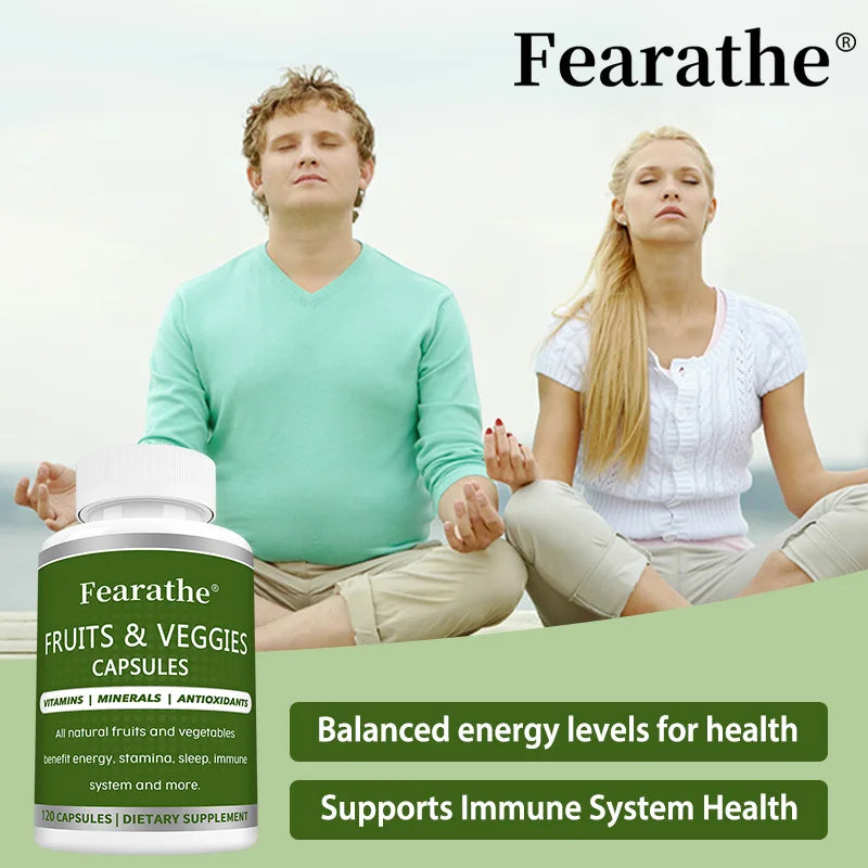 Whole Food Vitamin Mineral Supplement, Fruit Vegetable Extract, Support Digestion, Mental Clarity, Immunity & Full Body Health