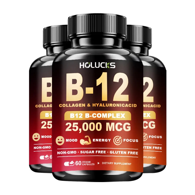 Advanced Vitamin B12 Supplement, with MSM, Marine Collagen, for Brain Vitality, Beautify Skin, Nervous System & Bone Health