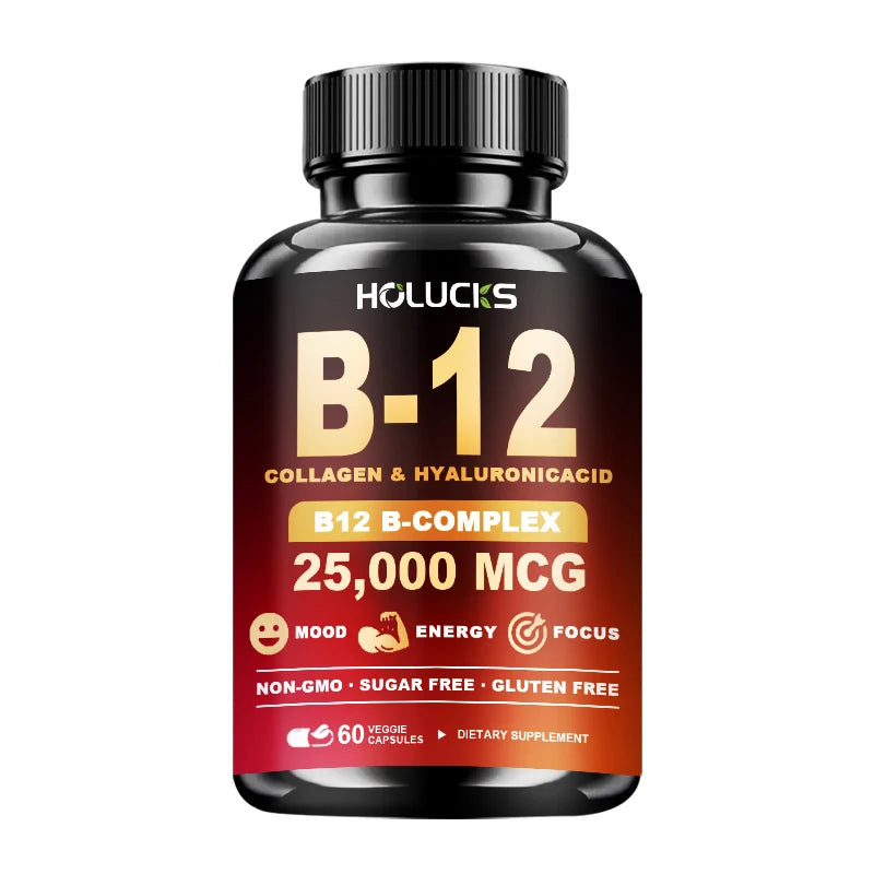 Advanced Vitamin B12 Supplement, with MSM, Marine Collagen, for Brain Vitality, Beautify Skin, Nervous System & Bone Health