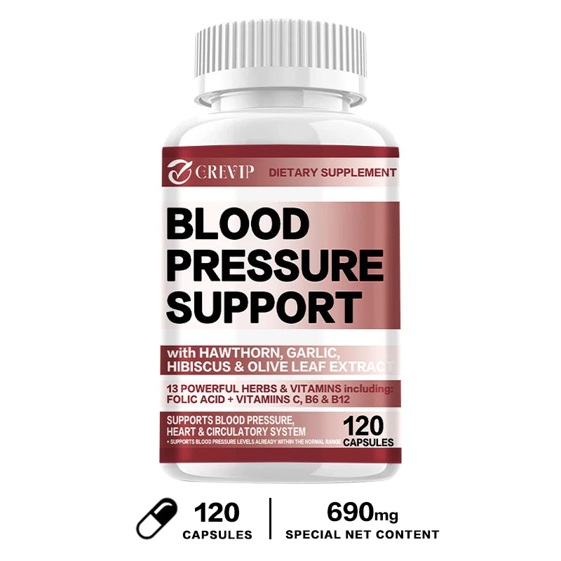 Blood Pressure Supplement - Maintaining Blood Pressure Balance, Supports Cardiovascular Health, and Promoting Blood Circulation