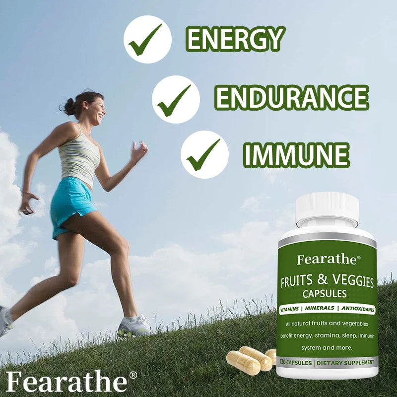 Whole Food Vitamin Mineral Supplement, Fruit Vegetable Extract, Support Digestion, Mental Clarity, Immunity & Full Body Health