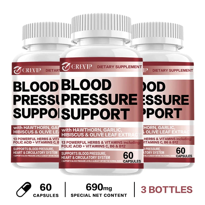 Blood Pressure Supplement - Maintaining Blood Pressure Balance, Supports Cardiovascular Health, and Promoting Blood Circulation