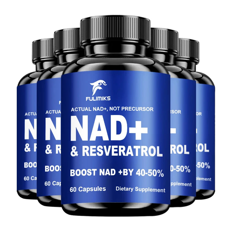 Daily NAD+ Resveratrol Dietary Supplement, with TMG & Vitamin, Support Skin, Heart Health, Immune, Sleep System for Men & Wmen