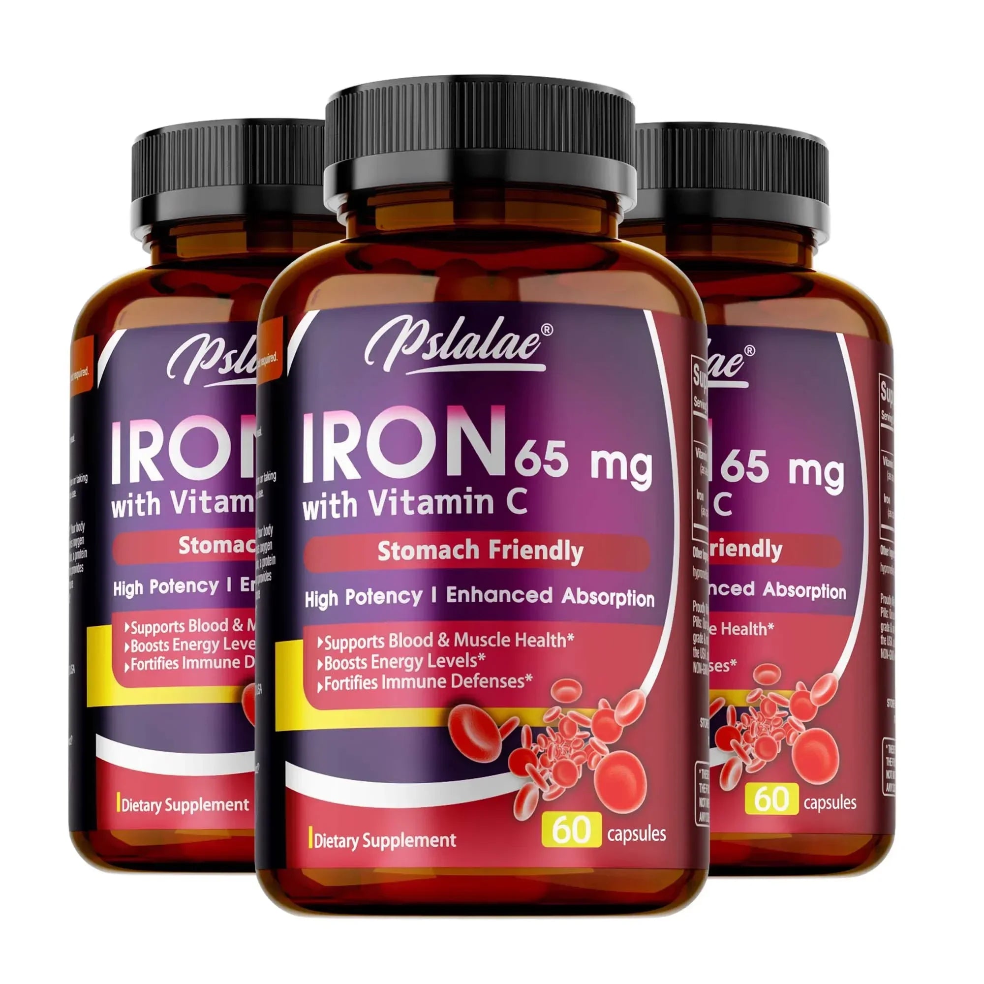 Iron Supplement - Reduce Anemia, Fight Fatigue, Promotes Red Blood Cells, Supports Brain and Heart Health, Improve Energy Levels