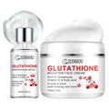JUINHOU Glutathione Vitamin C Brighten Face Cream and Serum Set Even Skin Tone Niacinamide Anti-Oxidation Radiant Glow Skin