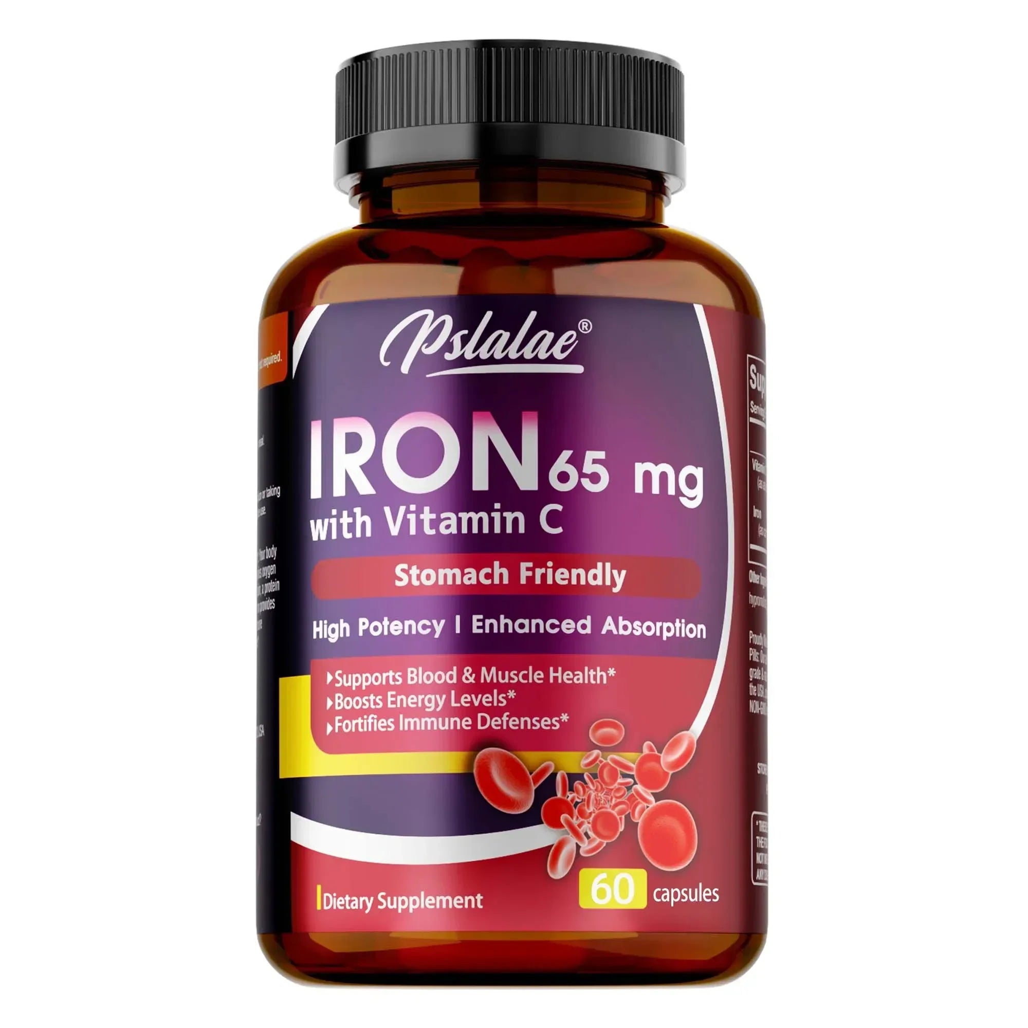 Iron Supplement - Reduce Anemia, Fight Fatigue, Promotes Red Blood Cells, Supports Brain and Heart Health, Improve Energy Levels