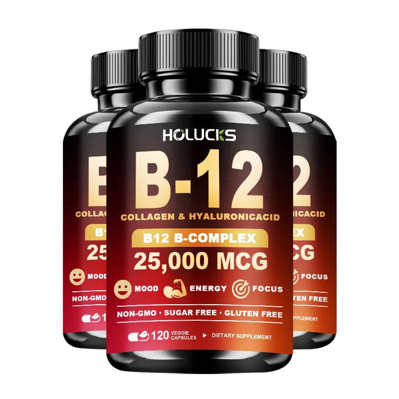 Advanced Vitamin B12 Supplement, with MSM, Marine Collagen, for Brain Vitality, Beautify Skin, Nervous System & Bone Health