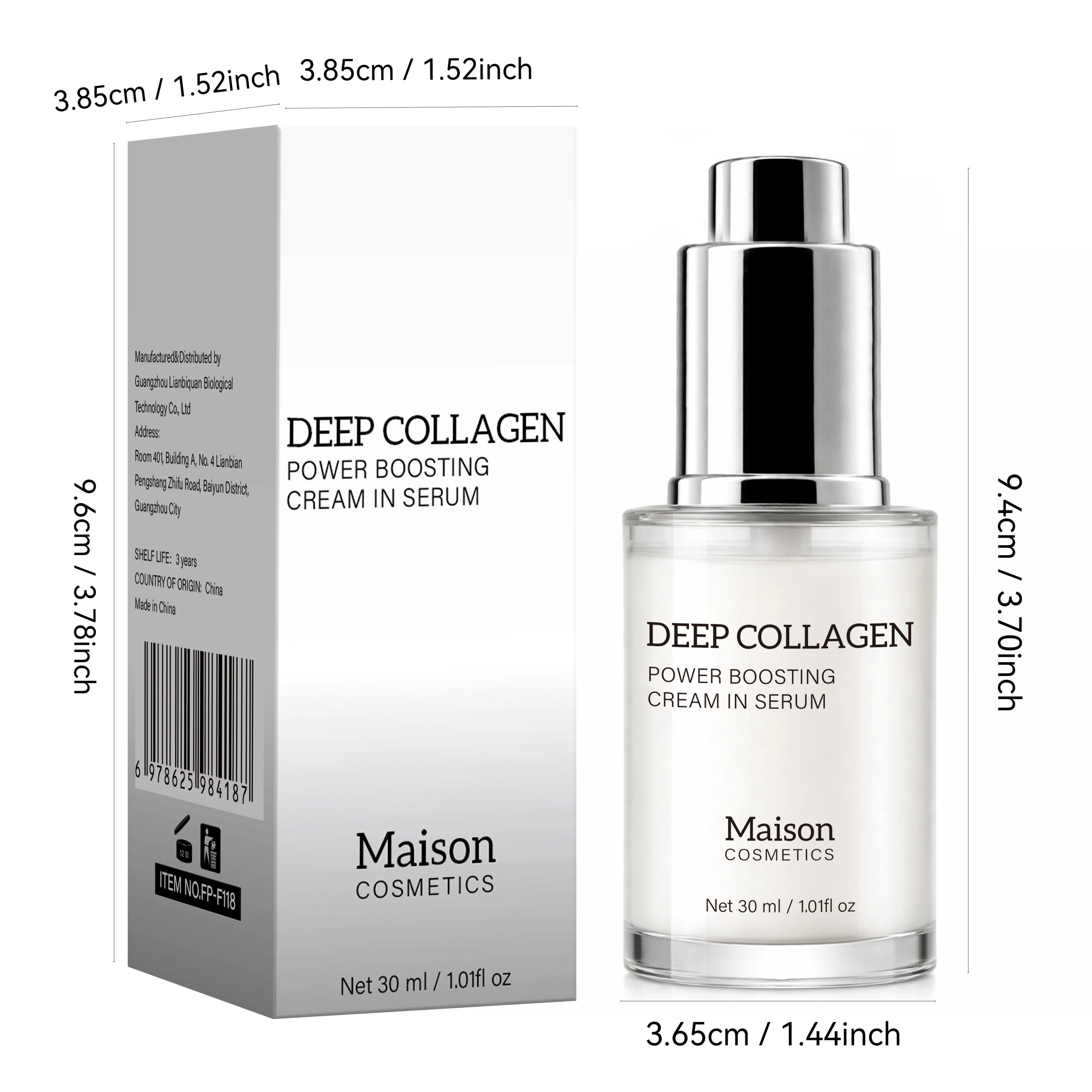 Deep Collagen Serum, Women Serum for Smoothing Fine Lines, Moisture & Firming Skin Care, Korean Skincare Serum, 30ml