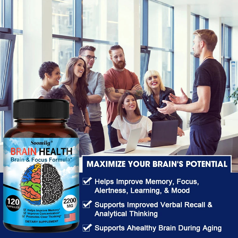 Ginkgo Biloba Supplement - Memory and Learning, Promotes Brain Health, Improves Clarity, Improves Concentration Supplement
