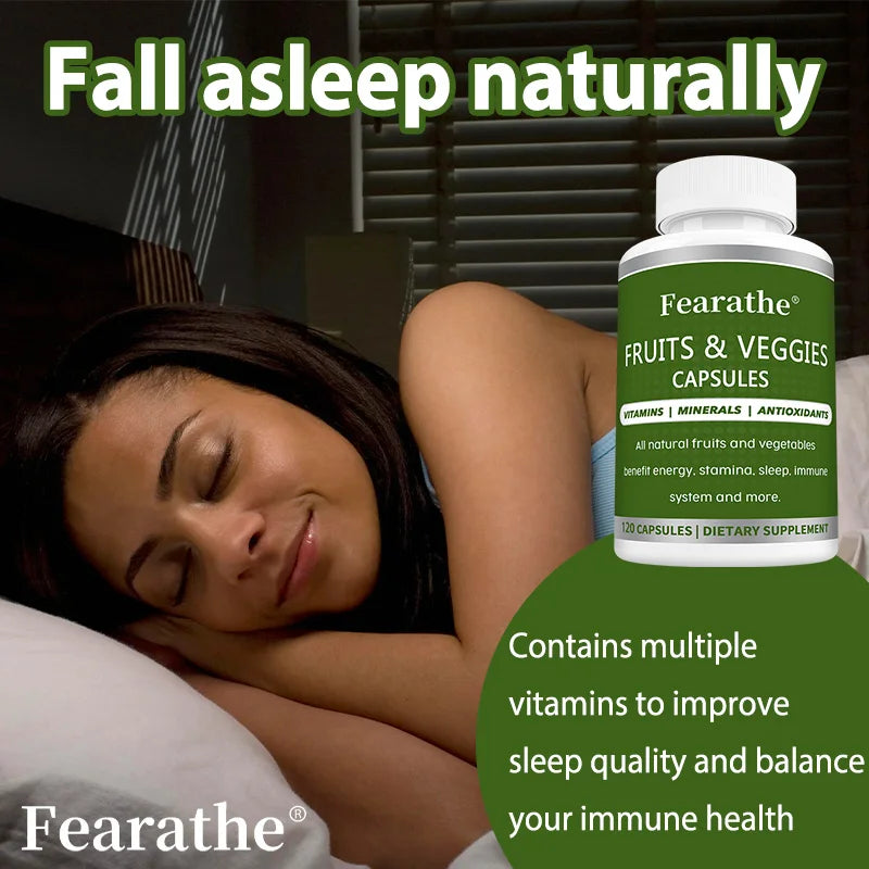 Whole Food Vitamin Mineral Supplement, Fruit Vegetable Extract, Support Digestion, Mental Clarity, Immunity & Full Body Health
